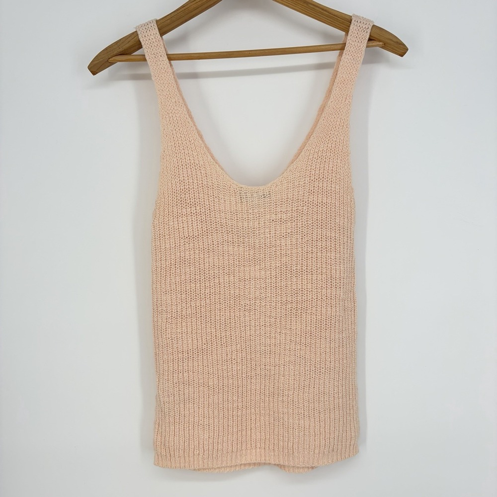 Madewell Monterey Sweater Tank Pink/Peach S Coastal Beach Softgirl Knit Feminine - Picture 7 of 7